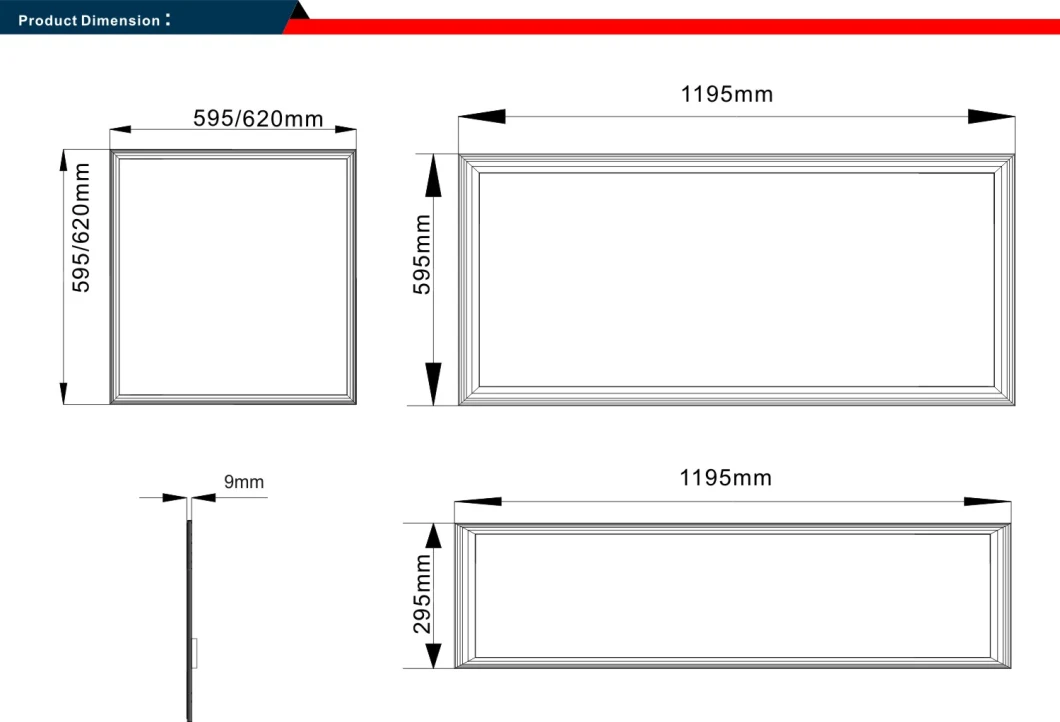 LED Troffer Flat Panel Drop Ceiling Light Dali Dimmable PMMA, 40W 130lm/W 4000K Day Light Drop Ceiling Light