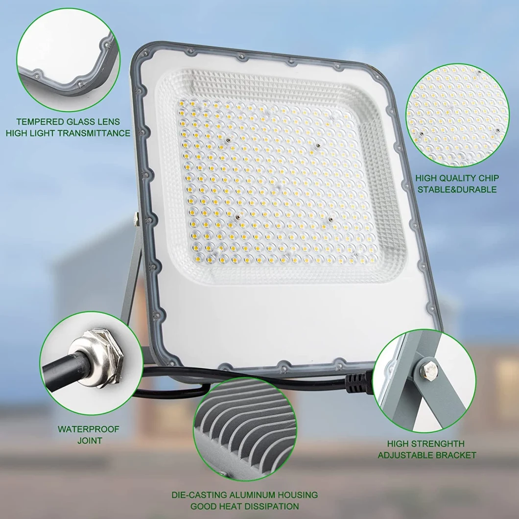 LED Flood Light 30-200W Security Yard Light Super Bright with 3000-6500K Daylight IP65 Waterproof LED Flood Lights Outdoor for Garden Yard Playgroud