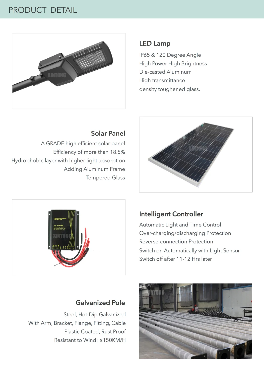 IP65 30W 50W 60W 80W Easy Install Waterproof Aluminium Outdoor Energy Saving LED Solar Power Street Road Garden Lamp with Panel and Lithium Battery