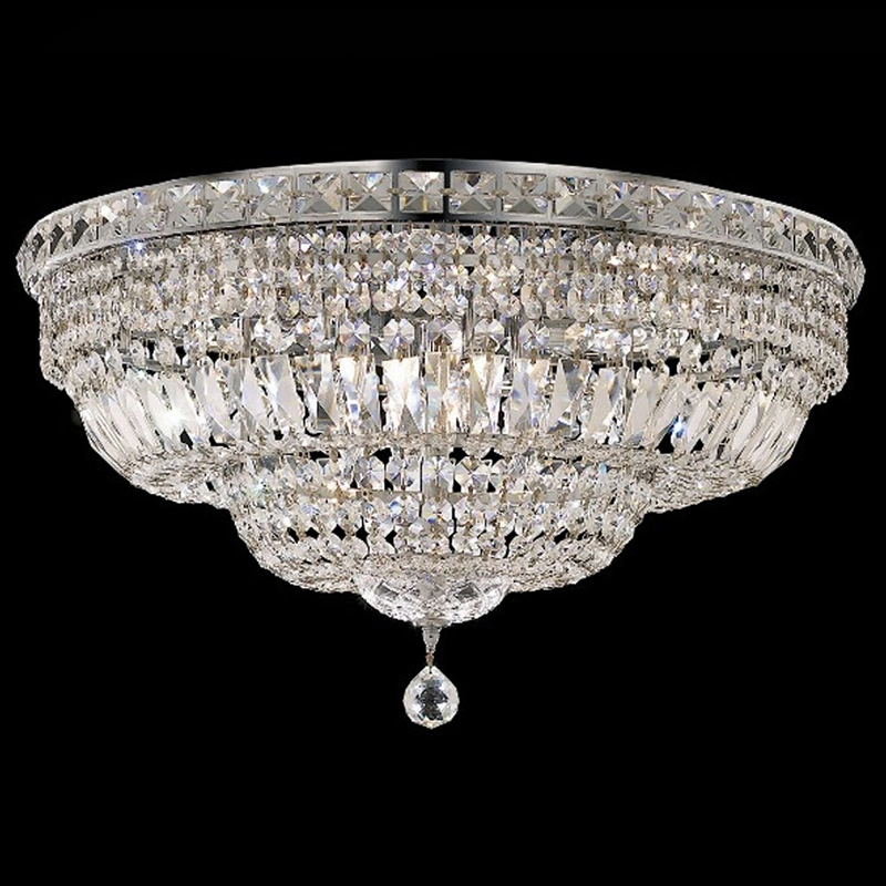 High Quality Golden Luxury K9 Crystal Custom Rain Drop Lighting Designer Iron Bedroom Factory Ceiling Light for Living Room